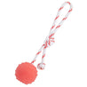 FDT Solid Rubber Dog Ball - Water Toy with Rope