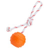 FDT Solid Rubber Dog Ball - Water Toy with Rope