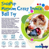 Magnum Crazy Bounce Ultra Durable Rubber Chew & Retrieving Toy - black