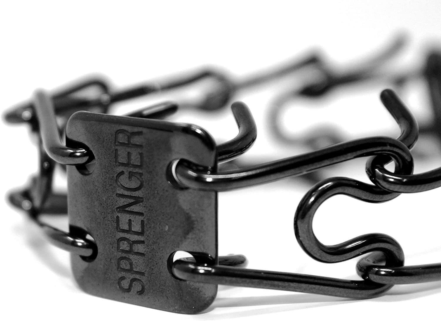 Herm Sprenger Black Stainless Steel Prong Dog Training Collar with